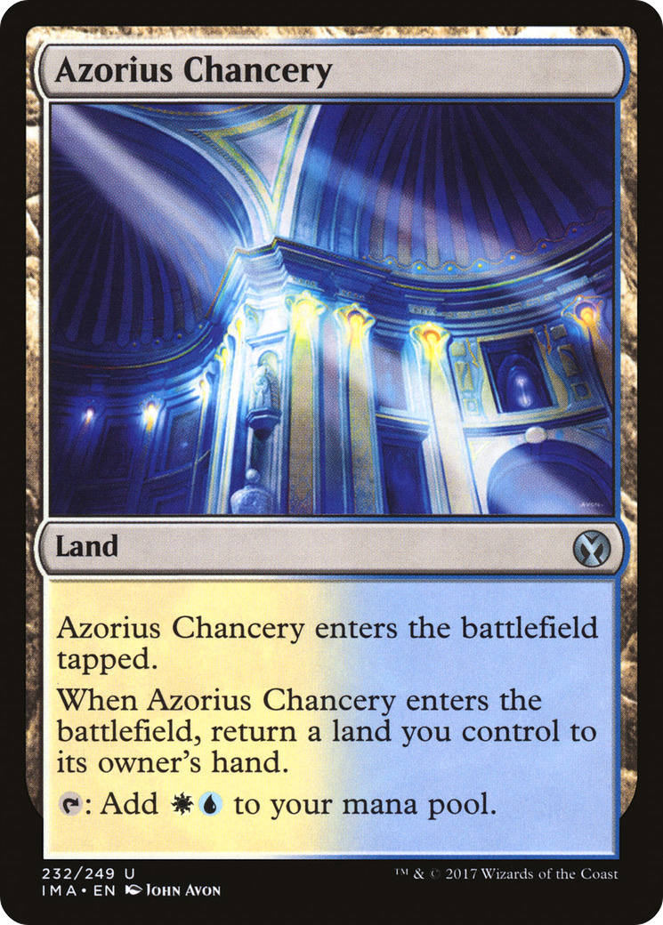 Azorius Chancery (IMA-232) - Iconic Masters - Premium MTG Single from Wizards of the Coast - Just $0.08! Shop now at Game Crave Tournament Store