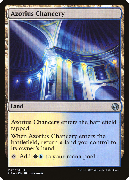 Azorius Chancery (IMA-232) - Iconic Masters Foil - Premium MTG Single from Wizards of the Coast - Just $0.08! Shop now at Game Crave Tournament Store