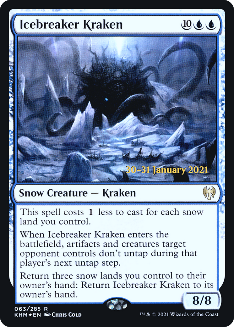 Icebreaker Kraken (PKHM-63S) - Kaldheim Promos: (snow) Foil - Premium MTG Single from Wizards of the Coast - Just $0.20! Shop now at Game Crave Tournament Store