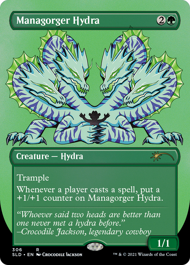 Managorger Hydra (SLD-306) - Secret Lair Drop (Borderless) Etched Foil - Premium MTG Single from Wizards of the Coast - Just $14.62! Shop now at Game Crave Tournament Store