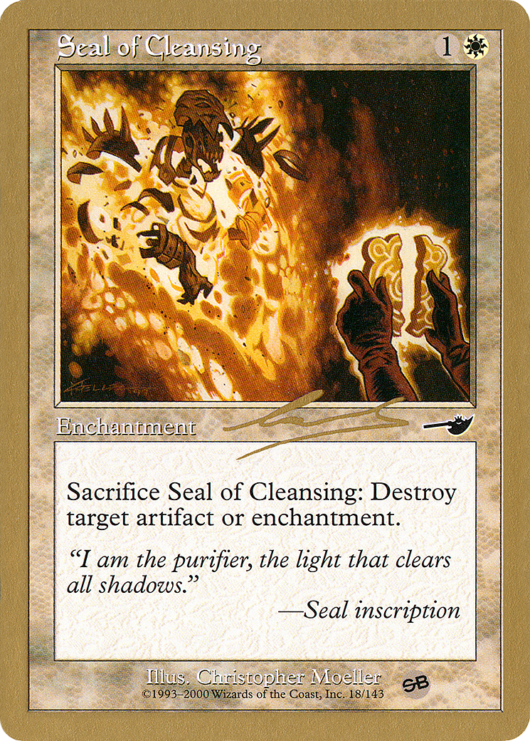 Seal of Cleansing (WC00-NL18SB) - World Championship Decks 2000 - Premium MTG Single from Wizards of the Coast - Just $0.60! Shop now at Game Crave Tournament Store