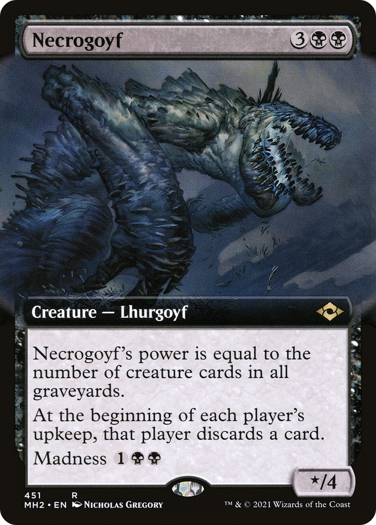 Necrogoyf (MH2-451) - Modern Horizons 2: (Extended Art) Foil - Premium MTG Single from Wizards of the Coast - Just $0.72! Shop now at Game Crave Tournament Store