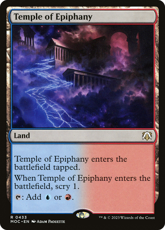 Temple of Epiphany (MOC-433) - March of the Machine Commander - Premium MTG Single from Wizards of the Coast - Just $0.08! Shop now at Game Crave Tournament Store