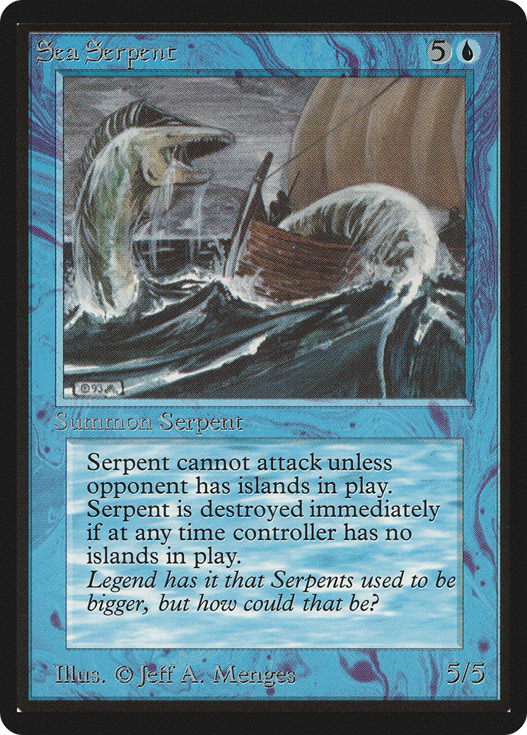 Sea Serpent (LEB-077) - Limited Edition Beta - Premium MTG Single from Wizards of the Coast - Just $1.17! Shop now at Game Crave Tournament Store