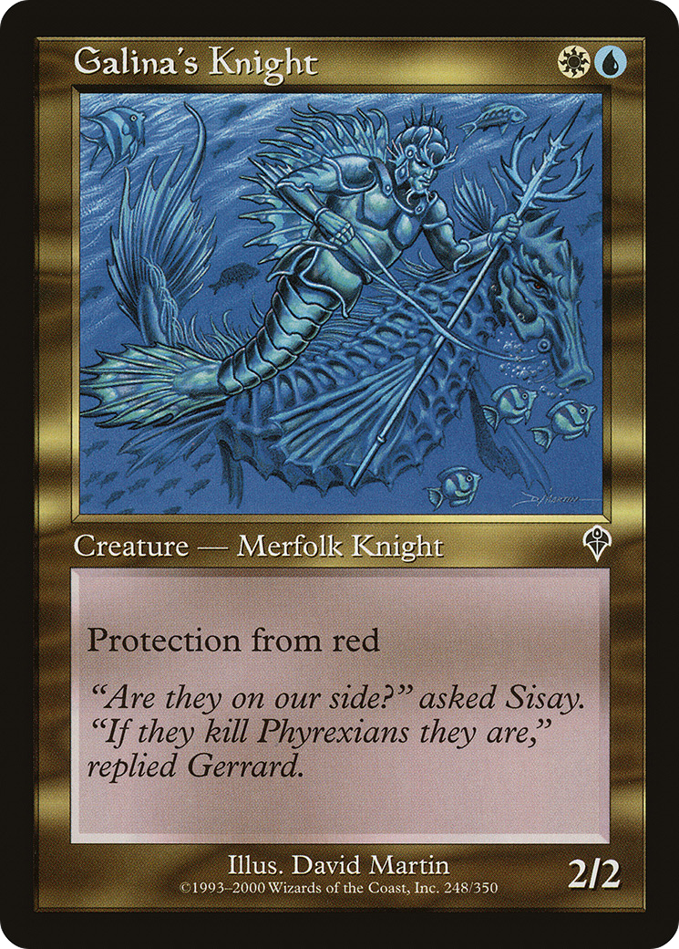 Galina's Knight (INV-248) - Invasion - Premium MTG Single from Wizards of the Coast - Just $0.08! Shop now at Game Crave Tournament Store