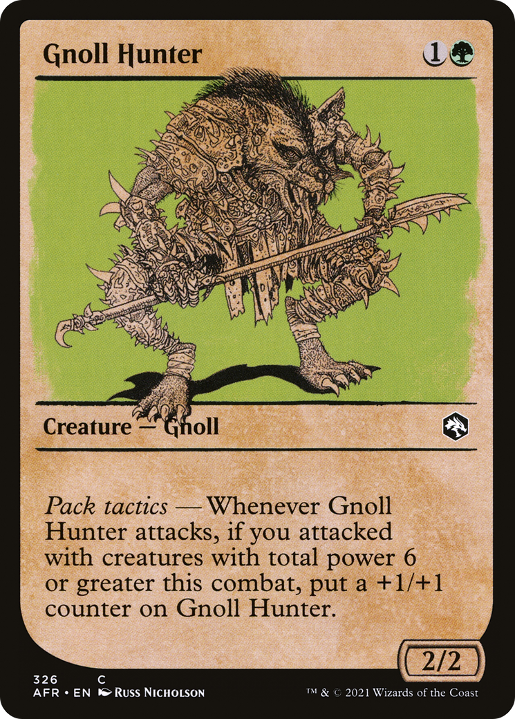 Gnoll Hunter (AFR-326) - Adventures in the Forgotten Realms: (Showcase) - Premium MTG Single from Wizards of the Coast - Just $0.08! Shop now at Game Crave Tournament Store