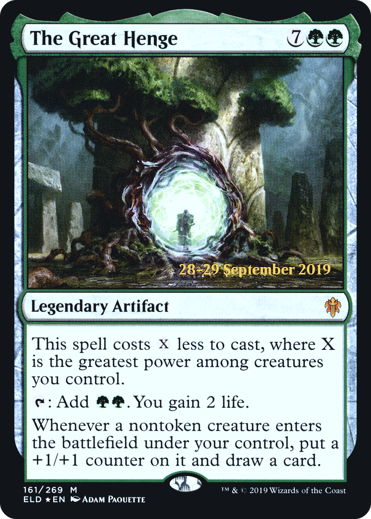 The Great Henge (PELD-161S) - Throne of Eldraine Promos Foil - Premium MTG Single from Wizards of the Coast - Just $17.42! Shop now at Game Crave Tournament Store