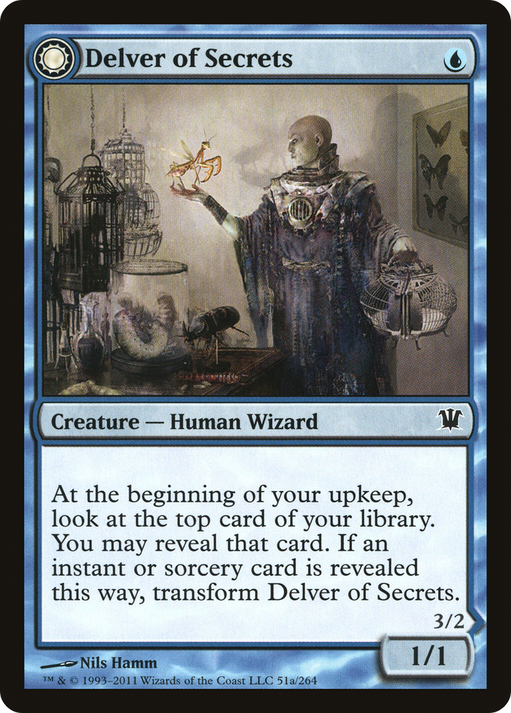 Delver of Secrets // Insectile Aberration (ISD-051) - Innistrad: (Double Faced Transform) Foil - Premium MTG Single from Wizards of the Coast - Just $0.72! Shop now at Game Crave Tournament Store