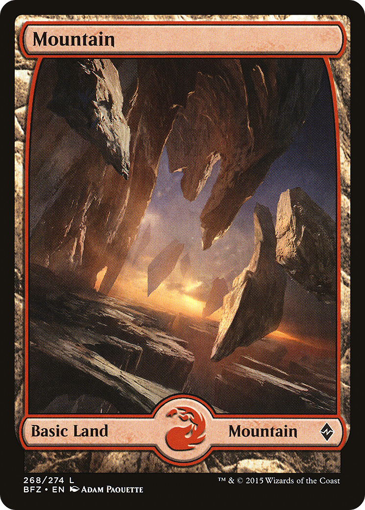 Mountain (BFZ-268) - Battle for Zendikar Foil - Premium MTG Single from Wizards of the Coast - Just $0.17! Shop now at Game Crave Tournament Store