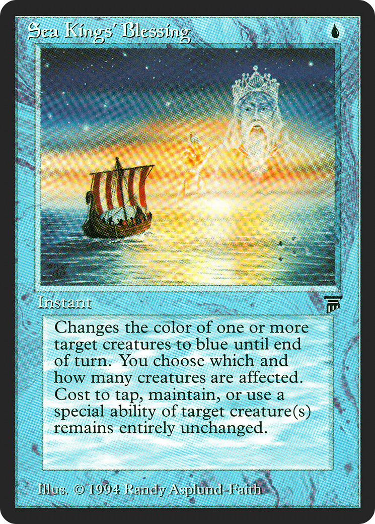 Sea Kings' Blessing (LEG-075) - Legends - Premium MTG Single from Wizards of the Coast - Just $11.39! Shop now at Game Crave Tournament Store
