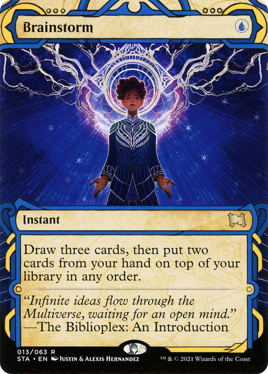 Brainstorm (STA-013) - Strixhaven Mystical Archive: (Showcase) (Borderless) Etched Foil - Premium MTG Single from Wizards of the Coast - Just $1.86! Shop now at Game Crave Tournament Store
