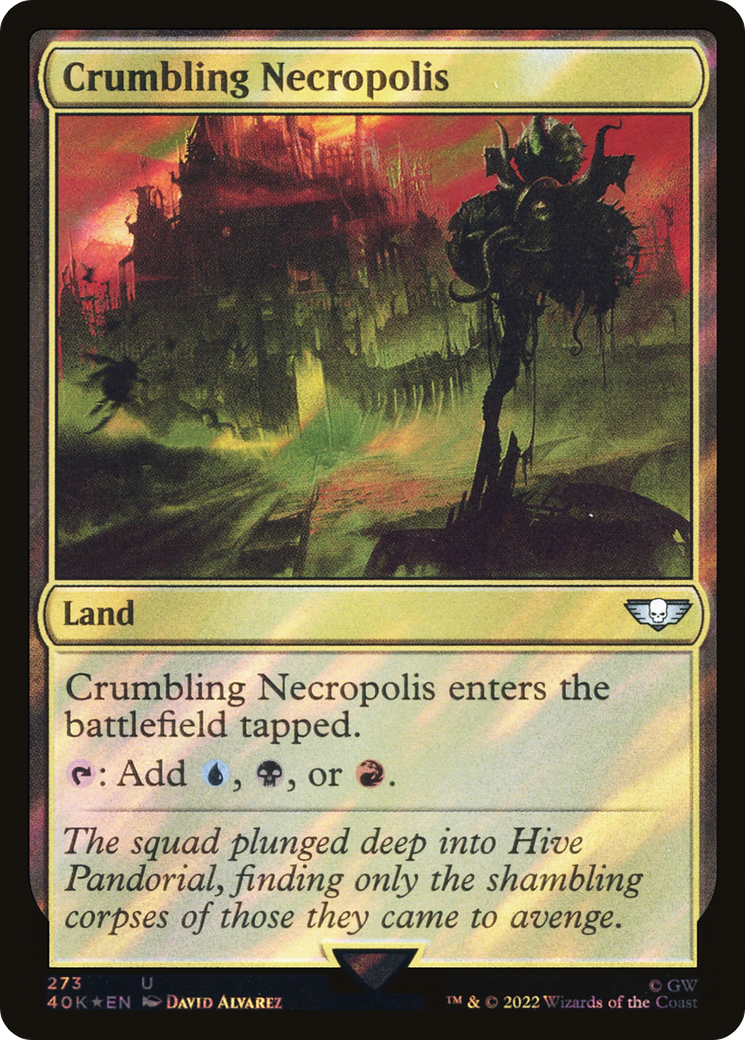 Crumbling Necropolis (40K-273★) - Warhammer 40,000 Commander Foil - Premium MTG Single from Wizards of the Coast - Just $0.40! Shop now at Game Crave Tournament Store
