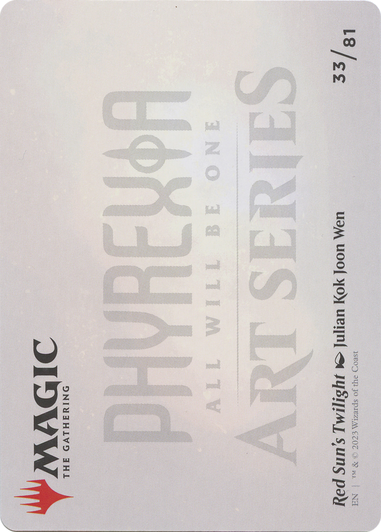 Red Sun's Twilight // Red Sun's Twilight (AONE-033) - Phyrexia: All Will Be One Art Series (Borderless) - Premium MTG Single from Wizards of the Coast - Just $0! Shop now at Game Crave Tournament Store