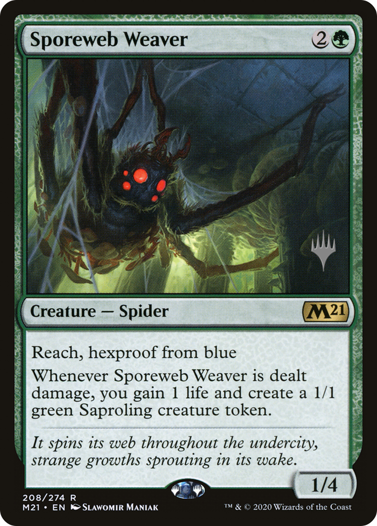 Sporeweb Weaver (PM21-208P) - Core Set 2021 Promos Foil - Premium MTG Single from Wizards of the Coast - Just $0.13! Shop now at Game Crave Tournament Store