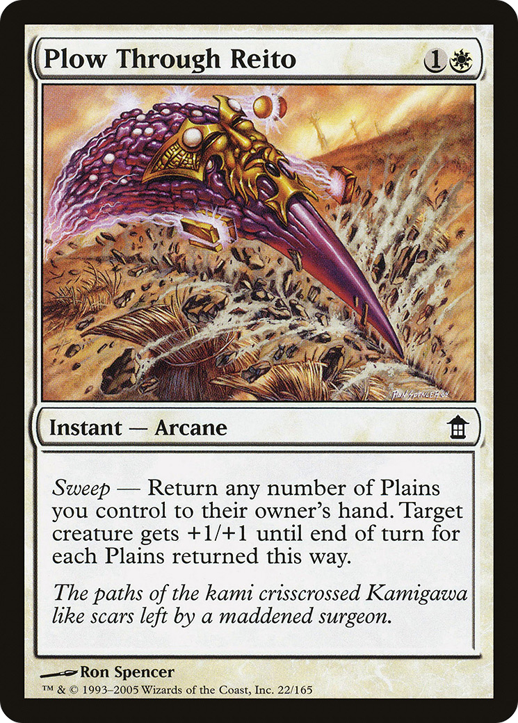 Plow Through Reito (SOK-022) - Saviors of Kamigawa Foil - Premium MTG Single from Wizards of the Coast - Just $0.25! Shop now at Game Crave Tournament Store