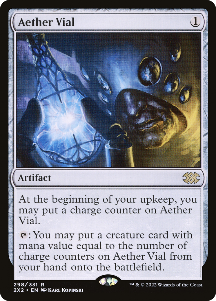 Aether Vial (2X2-298) - Double Masters 2022 - Premium MTG Single from Wizards of the Coast - Just $1.04! Shop now at Game Crave Tournament Store