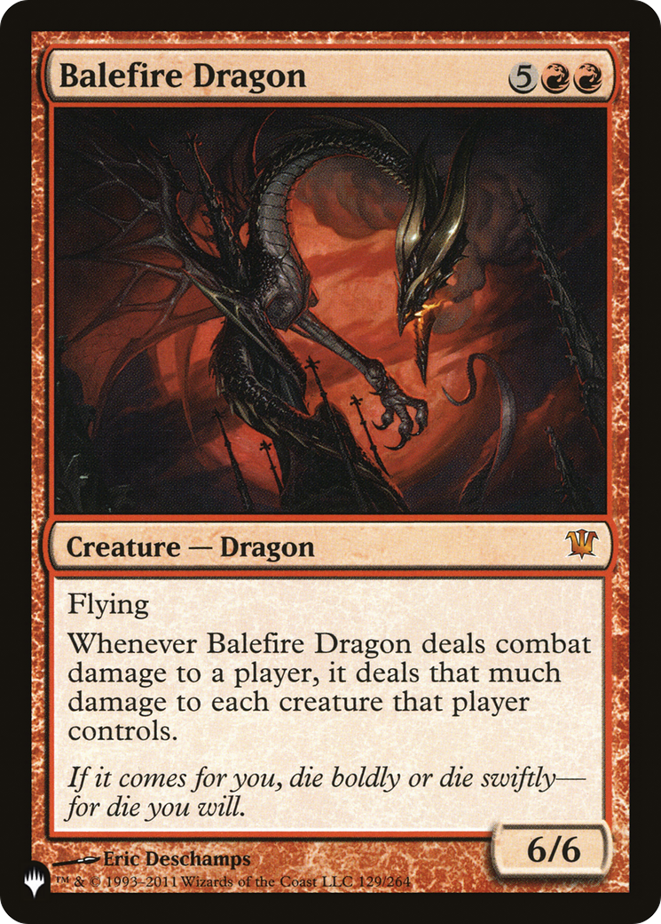 Balefire Dragon (PLIST-478) - The List - Premium MTG Single from Wizards of the Coast - Just $4.39! Shop now at Game Crave Tournament Store