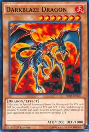 Darkblaze Dragon (SR02-EN006) - Structure Deck: Rise of the True Dragons 1st Edition - Premium Yugioh Single from Konami - Just $0.25! Shop now at Game Crave Tournament Store