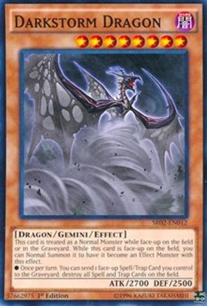 Darkstorm Dragon (SR02-EN012) - Structure Deck: Rise of the True Dragons 1st Edition - Premium Yugioh Single from Konami - Just $0.25! Shop now at Game Crave Tournament Store