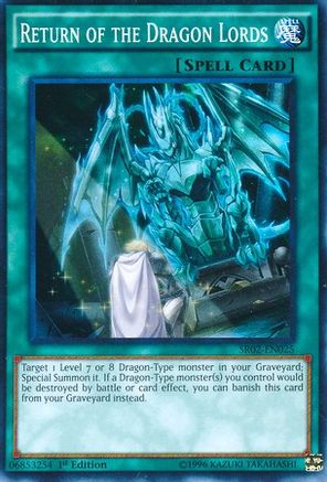 Return of the Dragon Lords (SR02-EN025) - Structure Deck: Rise of the True Dragons 1st Edition - Premium Yugioh Single from Konami - Just $0.72! Shop now at Game Crave Tournament Store