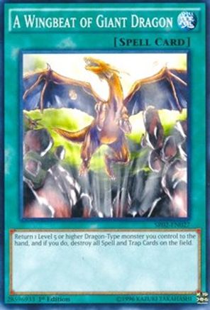 A Wingbeat of Giant Dragon (SR02-EN027) - Structure Deck: Rise of the True Dragons 1st Edition - Premium Yugioh Single from Konami - Just $0.25! Shop now at Game Crave Tournament Store