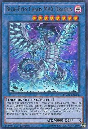 Blue-Eyes Chaos MAX Dragon (MVP1-EN004) - The Dark Side of Dimensions Movie Pack Unlimited - Premium Yugioh Single from Konami - Just $2.35! Shop now at Game Crave Tournament Store