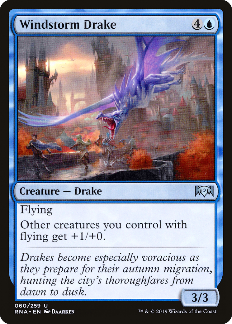 Windstorm Drake (RNA-060) - Ravnica Allegiance - Premium MTG Single from Wizards of the Coast - Just $0.25! Shop now at Game Crave Tournament Store