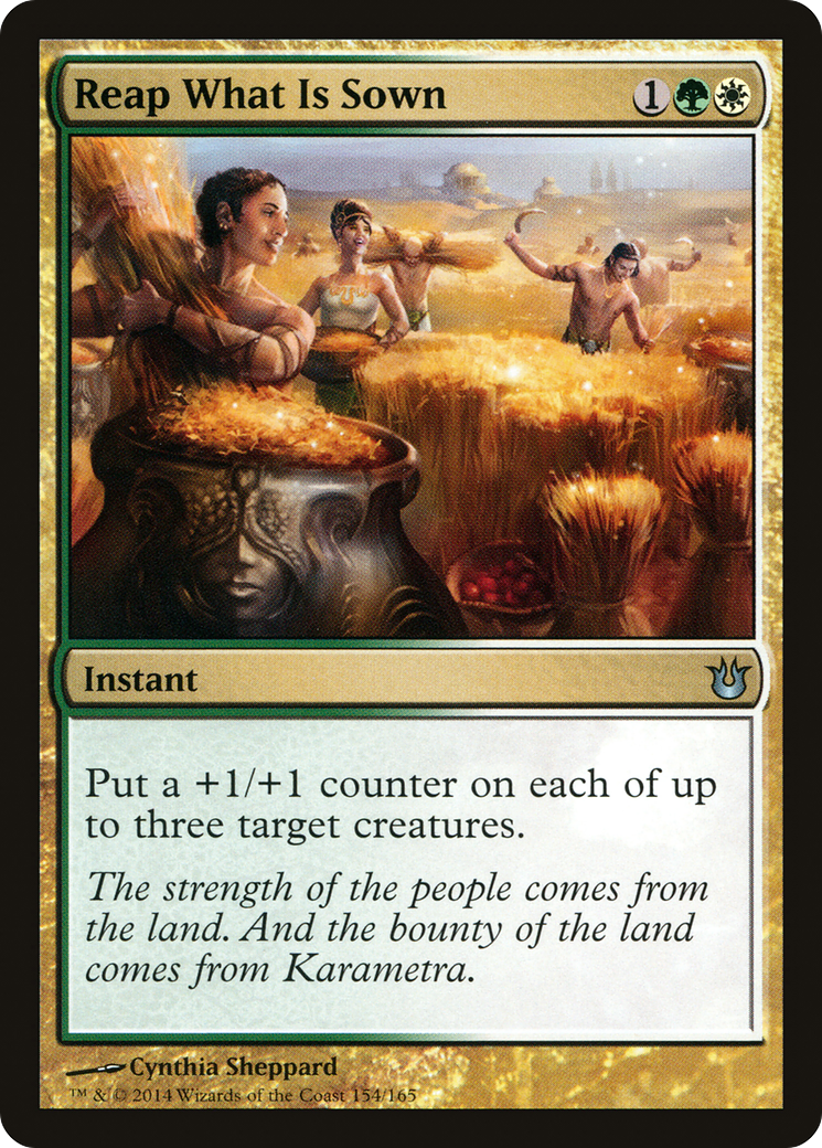 Reap What Is Sown (BNG-154) - Born of the Gods - Premium MTG Single from Wizards of the Coast - Just $0.25! Shop now at Game Crave Tournament Store