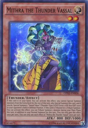 Mithra the Thunder Vassal (OP02-EN006) - OTS Tournament Pack 2 Unlimited - Premium Yugioh Single from Konami - Just $2.74! Shop now at Game Crave Tournament Store