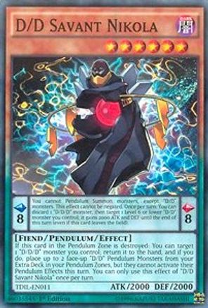 D/D Savant Nikola (TDIL-EN011) - The Dark Illusion Unlimited - Premium Yugioh Single from Konami - Just $0.74! Shop now at Game Crave Tournament Store