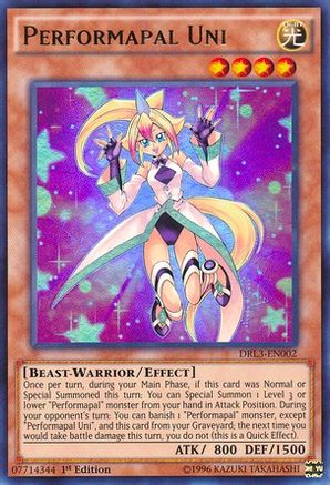 Performapal Uni (DRL3-EN002) - Dragons of Legend: Unleashed 1st Edition - Premium Yugioh Single from Konami - Just $0.25! Shop now at Game Crave Tournament Store