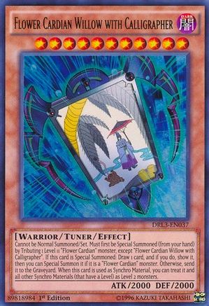 Flower Cardian Willow with Calligrapher (DRL3-EN037) - Dragons of Legend: Unleashed 1st Edition - Premium Yugioh Single from Konami - Just $0.08! Shop now at Game Crave Tournament Store