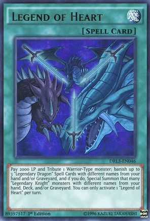 Legend of Heart (DRL3-EN046) - Dragons of Legend: Unleashed 1st Edition - Premium Yugioh Single from Konami - Just $0.11! Shop now at Game Crave Tournament Store
