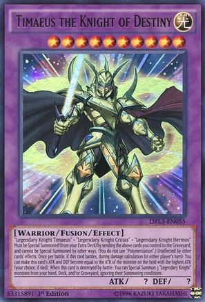 Timaeus the Knight of Destiny (DRL3-EN055) - Dragons of Legend: Unleashed 1st Edition - Premium Yugioh Single from Konami - Just $0.28! Shop now at Game Crave Tournament Store