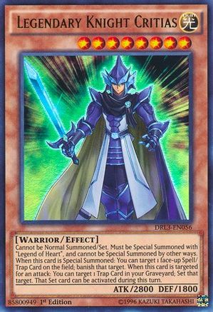 Legendary Knight Critias (DRL3-EN056) - Dragons of Legend: Unleashed 1st Edition - Premium Yugioh Single from Konami - Just $0.25! Shop now at Game Crave Tournament Store