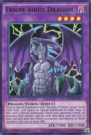 Doom Virus Dragon (DRL3-EN057) - Dragons of Legend: Unleashed 1st Edition - Premium Yugioh Single from Konami - Just $0.08! Shop now at Game Crave Tournament Store