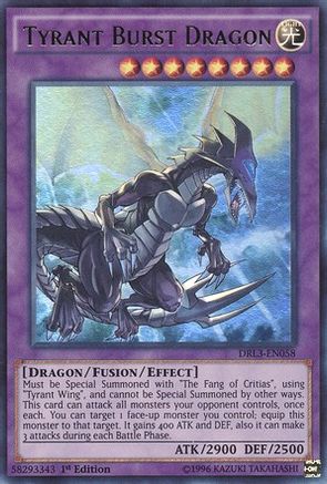 Tyrant Burst Dragon (DRL3-EN058) - Dragons of Legend: Unleashed 1st Edition - Premium Yugioh Single from Konami - Just $0.25! Shop now at Game Crave Tournament Store