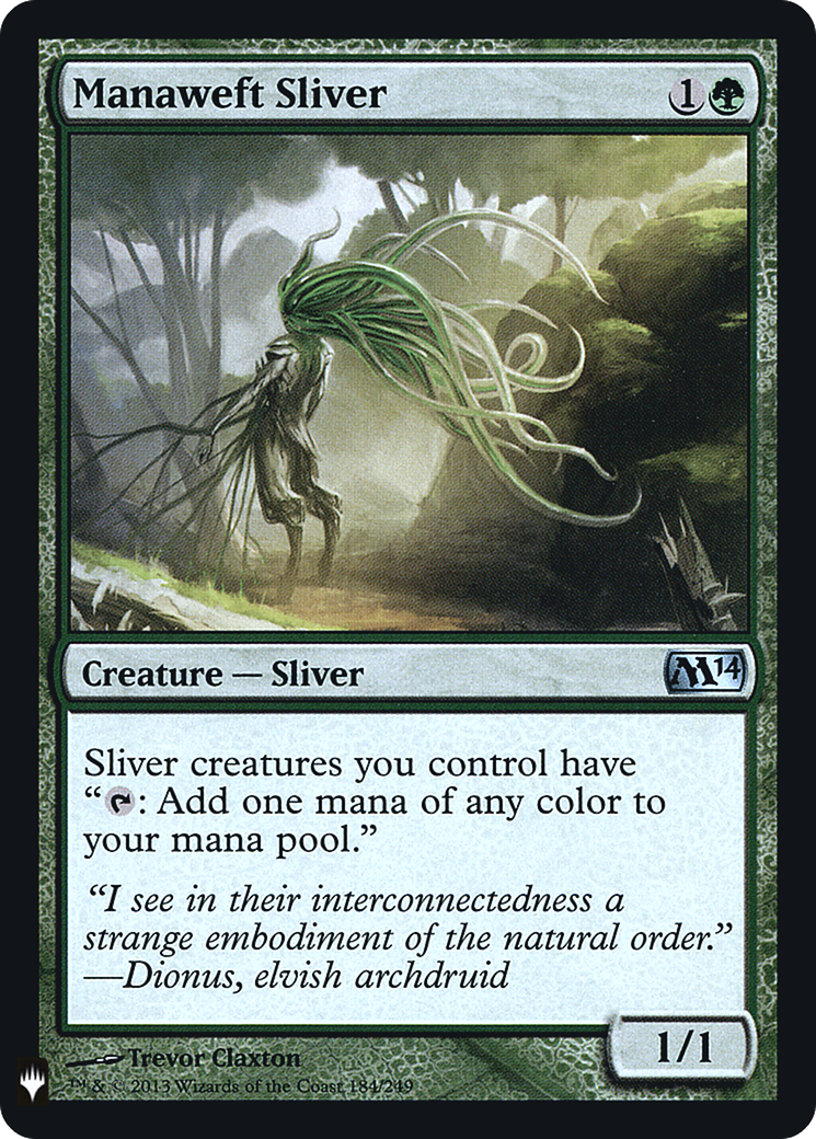 Manaweft Sliver (FMB1-072) - Mystery Booster Retail Edition Foils Foil - Premium MTG Single from Wizards of the Coast - Just $0.49! Shop now at Game Crave Tournament Store