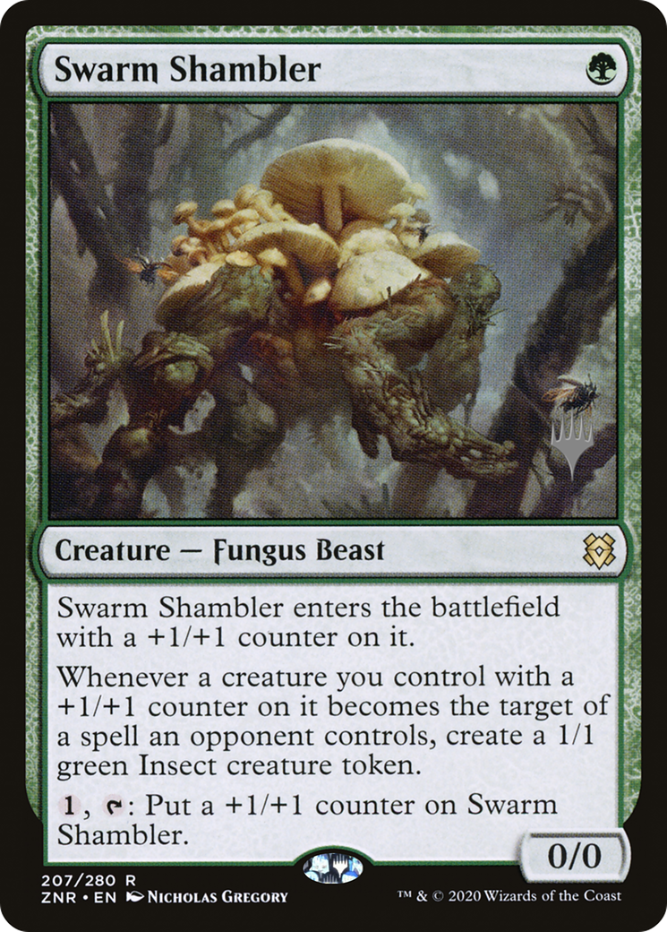 Swarm Shambler (PZNR-207P) - Zendikar Rising Promos - Premium MTG Single from Wizards of the Coast - Just $0.26! Shop now at Game Crave Tournament Store