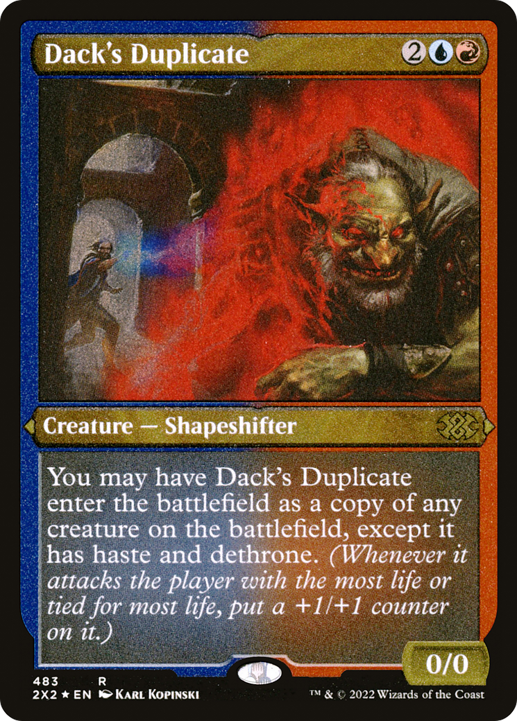 Dack's Duplicate (2X2-483) - Double Masters 2022 Etched Foil - Premium MTG Single from Wizards of the Coast - Just $0.41! Shop now at Game Crave Tournament Store
