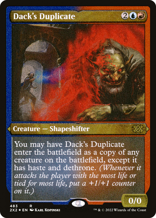 Dack's Duplicate (2X2-483) - Double Masters 2022 Etched Foil - Premium MTG Single from Wizards of the Coast - Just $0.41! Shop now at Game Crave Tournament Store