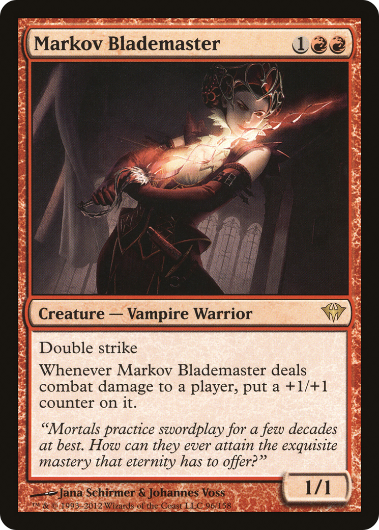 Markov Blademaster (DKA-096) - Dark Ascension Foil - Premium MTG Single from Wizards of the Coast - Just $0.21! Shop now at Game Crave Tournament Store