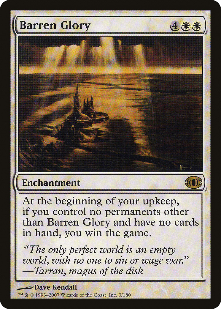 Barren Glory (FUT-003) - Future Sight Foil - Premium MTG Single from Wizards of the Coast - Just $3.87! Shop now at Game Crave Tournament Store
