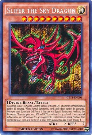 Slifer the Sky Dragon (CT13-EN001) - 2016 Mega-Tins Limited - Premium Yugioh Single from Konami - Just $0.65! Shop now at Game Crave Tournament Store