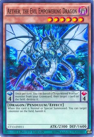 Aether, the Evil Empowering Dragon (CT13-EN011) - 2016 Mega-Tins Limited - Premium Yugioh Single from Konami - Just $0.24! Shop now at Game Crave Tournament Store