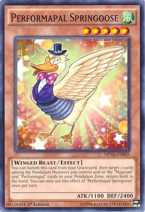 Performapal Springoose (MP16-EN005) - 2016 Mega-Tins Mega Pack 1st Edition - Premium Yugioh Single from Konami - Just $0.25! Shop now at Game Crave Tournament Store