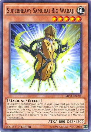 Superheavy Samurai Big Waraji (MP16-EN006) - 2016 Mega-Tins Mega Pack 1st Edition - Premium Yugioh Single from Konami - Just $0.25! Shop now at Game Crave Tournament Store