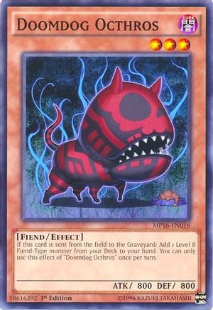 Doomdog Octhros (MP16-EN018) - 2016 Mega-Tins Mega Pack 1st Edition - Premium Yugioh Single from Konami - Just $0.43! Shop now at Game Crave Tournament Store