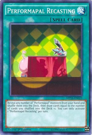 Performapal Recasting (MP16-EN023) - 2016 Mega-Tins Mega Pack 1st Edition - Premium Yugioh Single from Konami - Just $0.25! Shop now at Game Crave Tournament Store