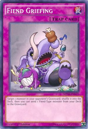 Fiend Griefing (MP16-EN035) - 2016 Mega-Tins Mega Pack 1st Edition - Premium Yugioh Single from Konami - Just $0.37! Shop now at Game Crave Tournament Store